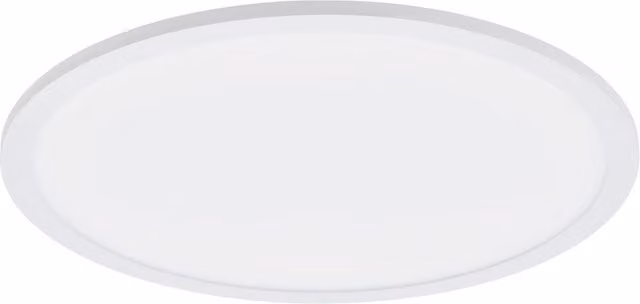 Loops Modern Round LED Ceiling Light, White, W: 45 cm, D: 45 cm, H: 5 cm, 28W, 4000K