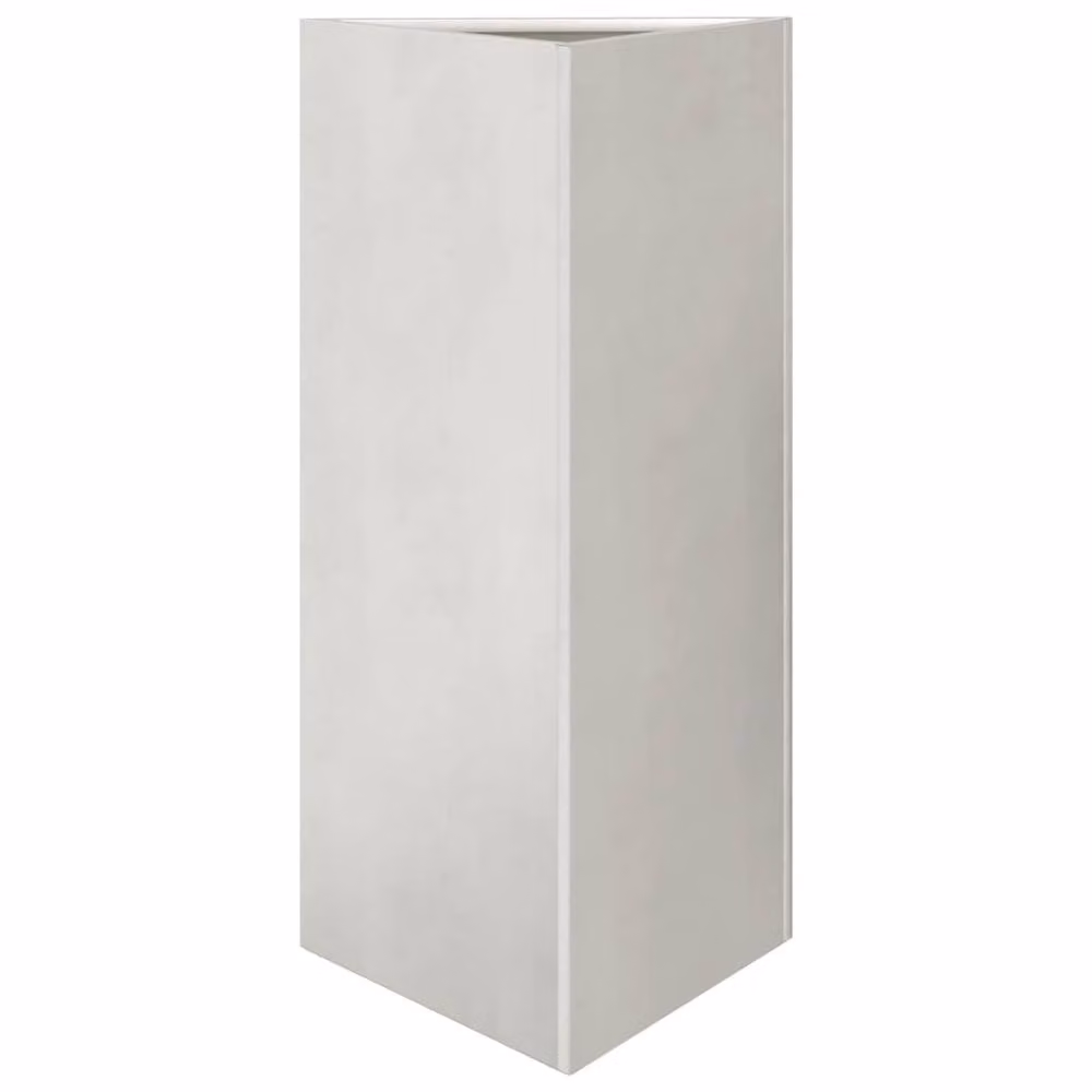 Berkfield Home Durable Triangular Garden Planter Tub in Silver Stainless Steel, H 70 cm x W 40 cm x D 34.5 cm