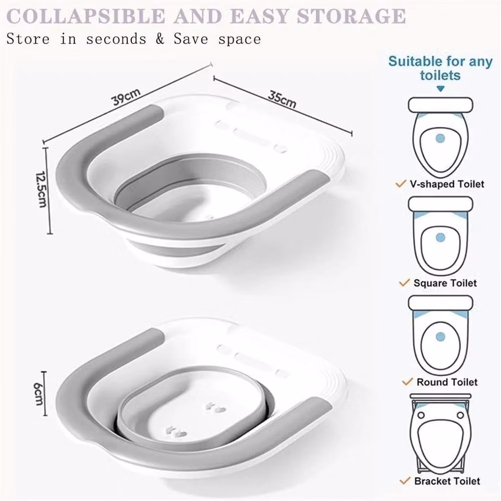 EONLION Portable Toilet Bidet Seat Tub in Grey – 2