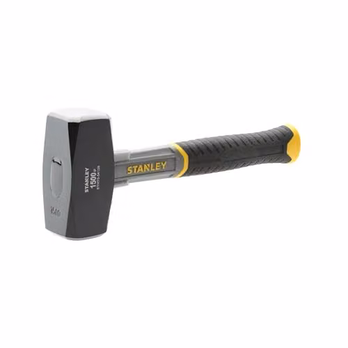 Stanley Fibreglass Club Hammer with Forged Steel Head in Black, 1.5 kg