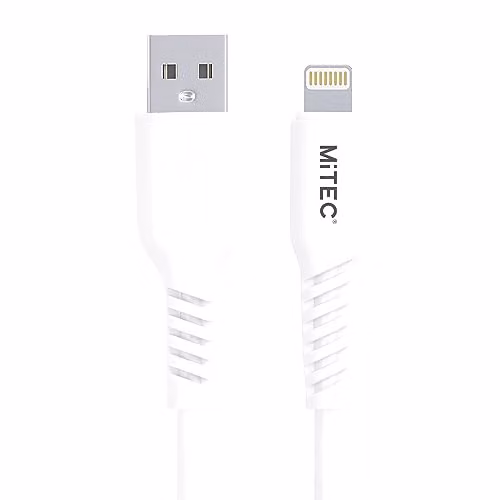 MiTEC MFi Certified White USB-A to Lightning Fast Charging Cable, 1m