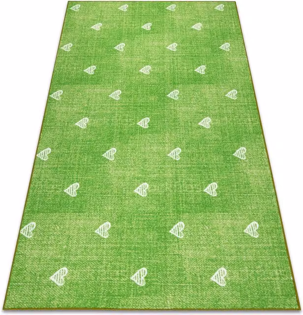 RugsX Green Kids Motif Rug, W: 100 cm, L: 150 cm