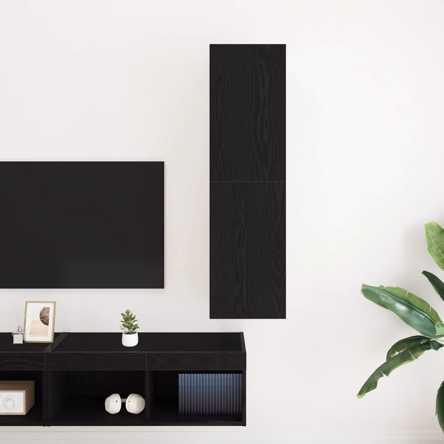 Berkfield Home Modern Black Oak TV Cabinet W/D/H: 110 x 30.5 x 30 cm – 3