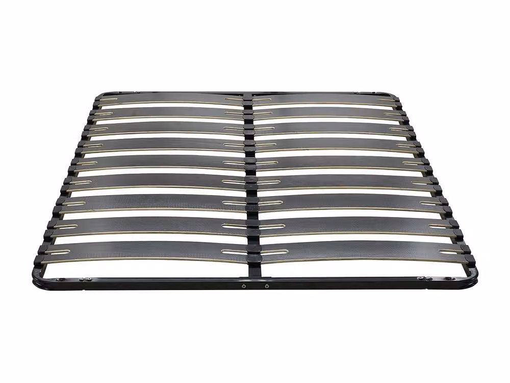 YSME Black Slatted Bed Base with Wood Slats, W/D/H: 140 x 190 x 30 cm – 2