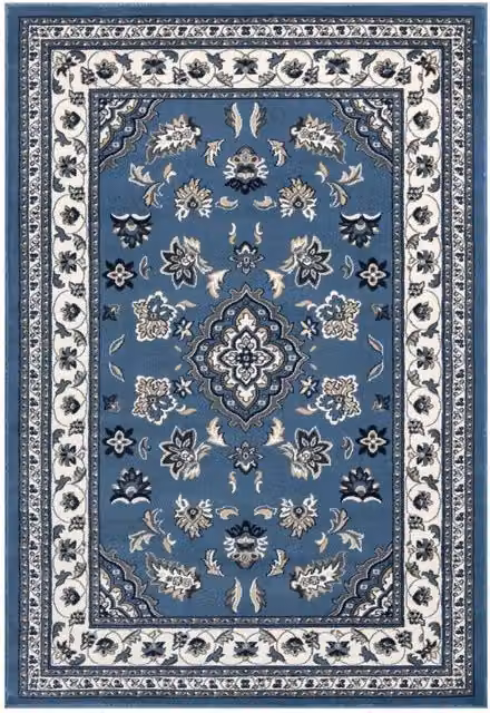 HMC Rug Collection Traditional Sherborne Heatset Rug in Blue and Multicolour, W: 160 cm, L: 230 cm – 1