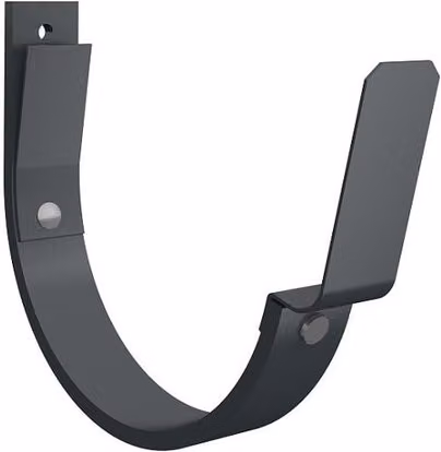 Lindab Flex-Fit Fascia Bracket for 70mm Half Round Steel Gutters, Anthracite Grey, 190mm