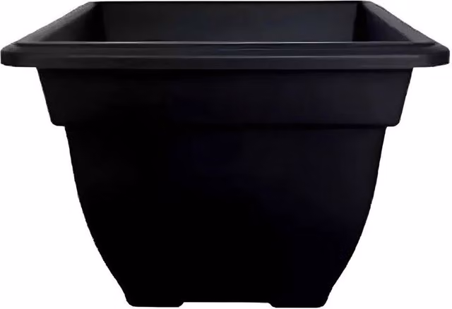 SPETLEK Black Large Square Bell Planter Plastic Pot W/D/H: 100 x 38 x 15 cm