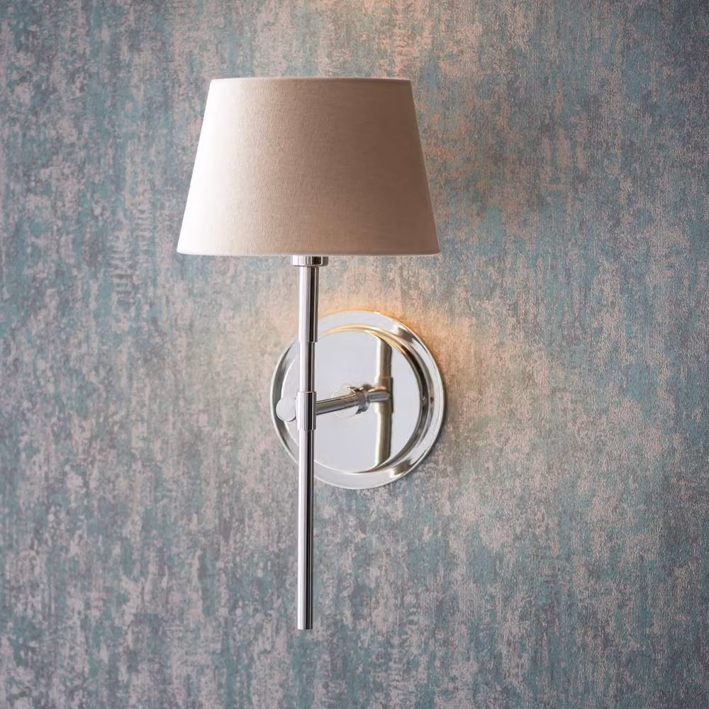 Netlighting Rennes & Cici Modern Cone Wall Lamp Shade in Grey Linen – 2