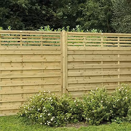 Forest Impregnated Brown Wooden Fence Board, Pack of 3, H: 180 cm, W: 152.4 cm – 3
