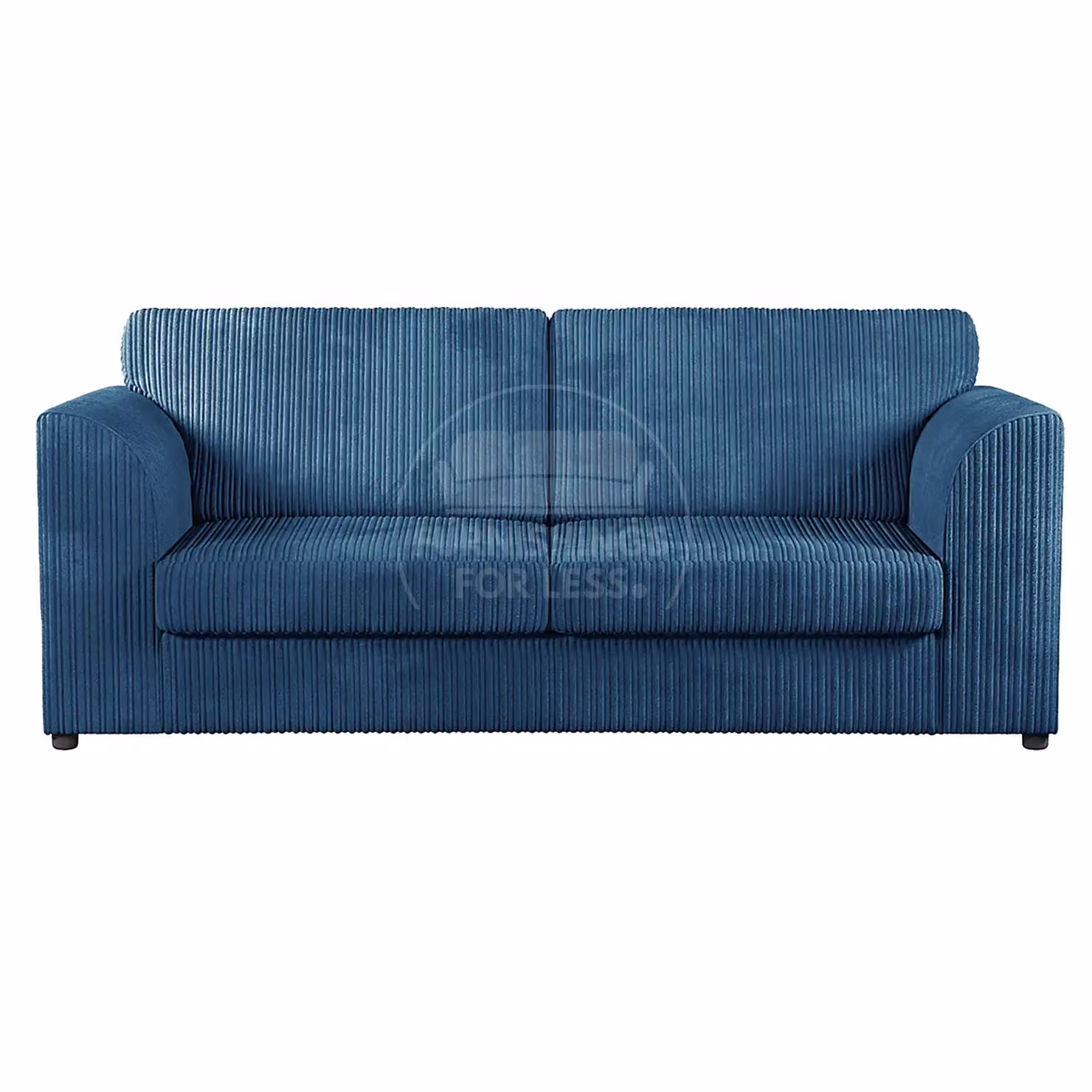 Furnishings For Less UK Luxor 3 Piece Sofa Suite in Blue Jumbo Cord Fabric with 3 Seater Sofa and 2 Armchairs – 2
