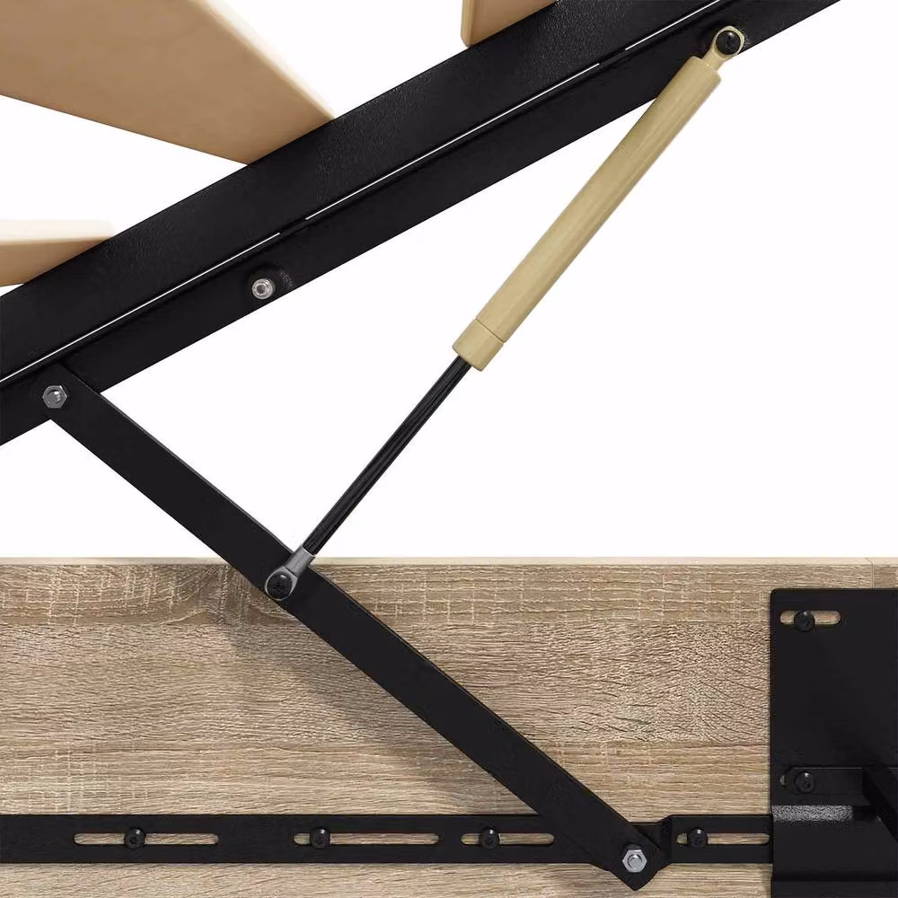 Berkfield Home Sonoma Oak Ottoman Bed Frame in Brown, W/D/H: 120 x 200 x 25 cm – 3