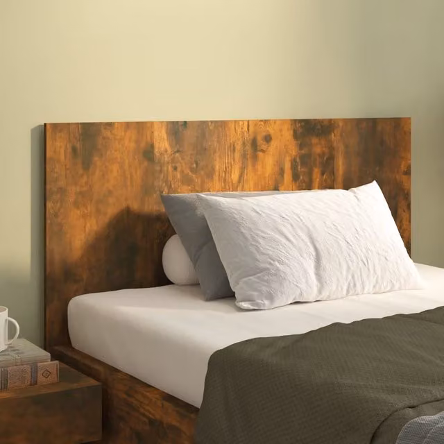 Berkfield Home Classic Bed Headboard in Smoked Oak Brown, W/D/H: 120 x 1.5 x 80 cm