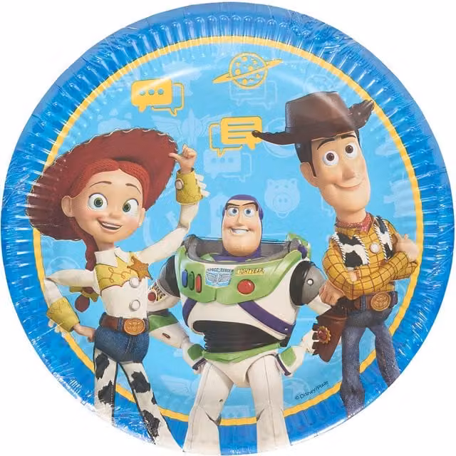 Procos Toy Story 5 Disposable Paper Party Plates, Multicolour, Pack of 8, Diameter: 23 cm