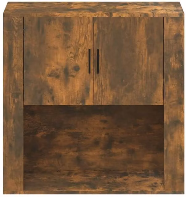 Berkfield Home Wall Mounted Cabinet in Smoked Oak Brown, W/D/H: 80 x 33 x 80 cm – 1