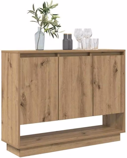 Berkfield Home Artisan Oak Sideboard in Brown, W/D/H: 97 x 29 x 75 cm – 1