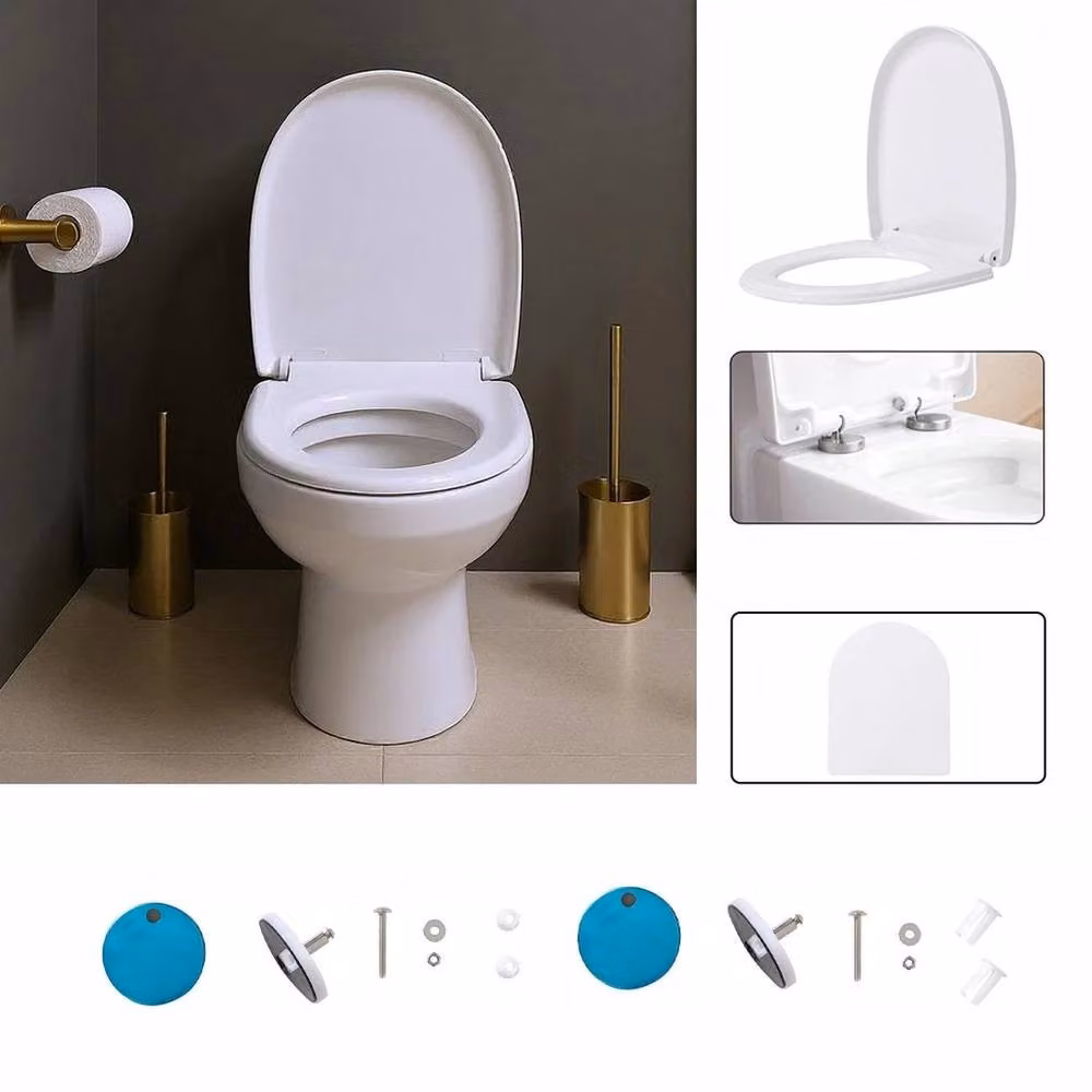 KORVIXA U-Shaped Toilet Seat in White – 2