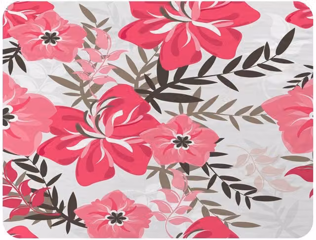 Benjamin Tate Design Red and Pink Floral Fleece Blanket, W/D/H: 120 x 150 cm – 2