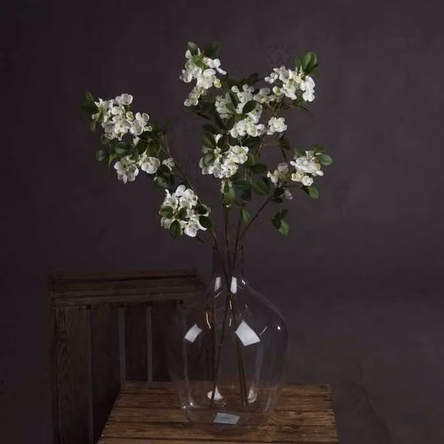 Lemon Pavilion White Spring Mock Orange Artificial Flower, W: 13 cm, D: 25 cm, H: 92 cm