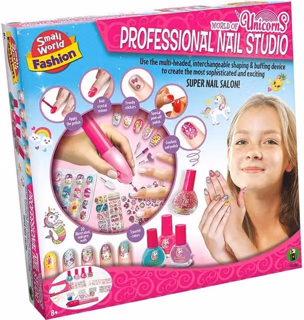 Small World Toys World Of Unicorns Professional Nail Studio in White and Multicolour