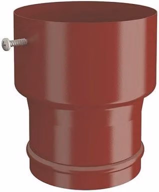Lindab Galvanised Steel Hose Connector, Red, 87 mm