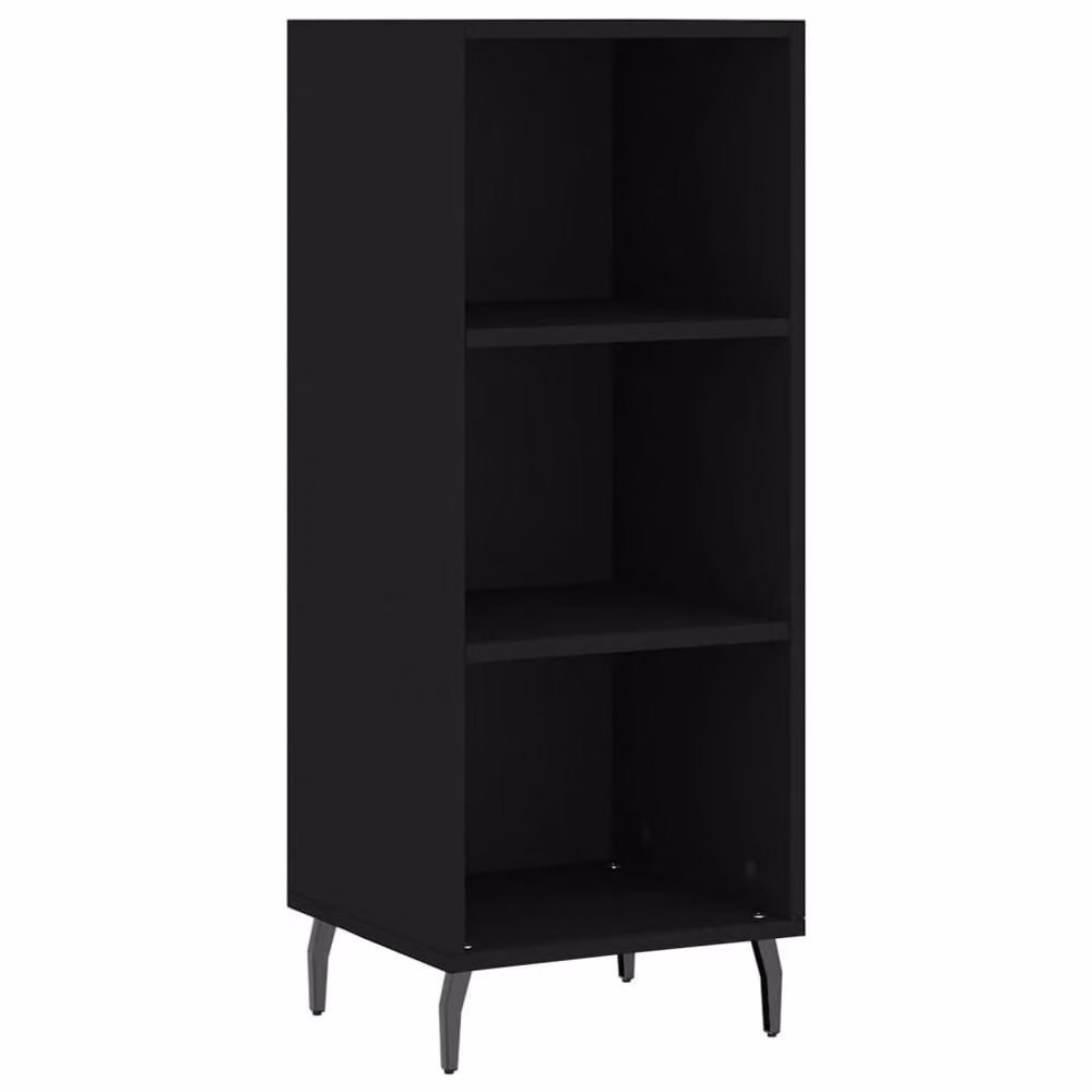 Berkfield Home Modern Black Matt Sideboard, W/D/H: 34.5 x 32.5 x 90 cm – 3