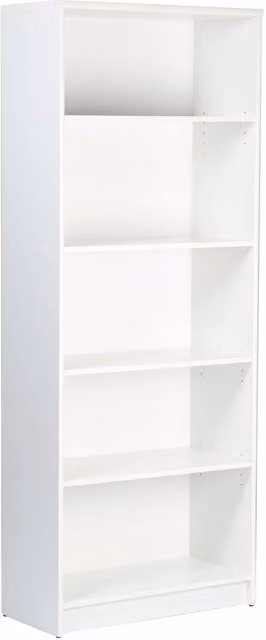 Designa Glossy White Minimalist Freestanding Bookcase, Height: 203.2 cm