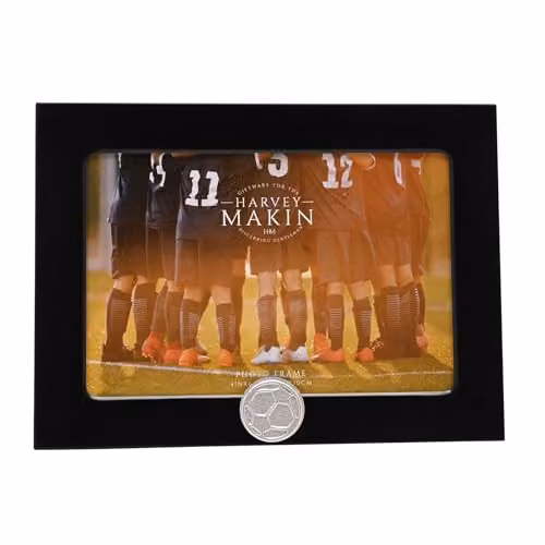 Widdop and Co Sporty Single Rectangular Photo Frame in Black and Silver, W/H: 10 x 15 cm – 2