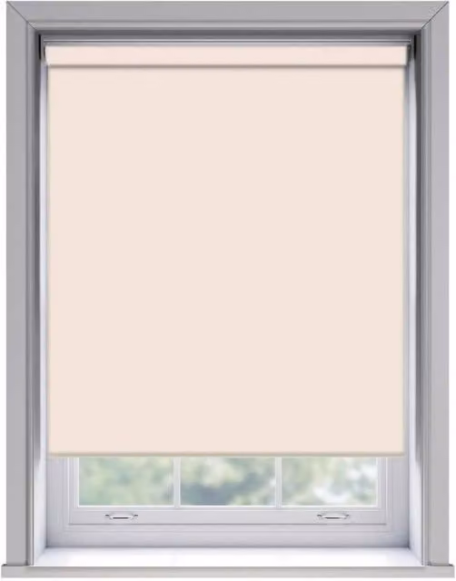 New Edge Blinds Pink Thermal Blackout Roller Blind with No-Drill Adhesive Fixings, Drop: 170 cm