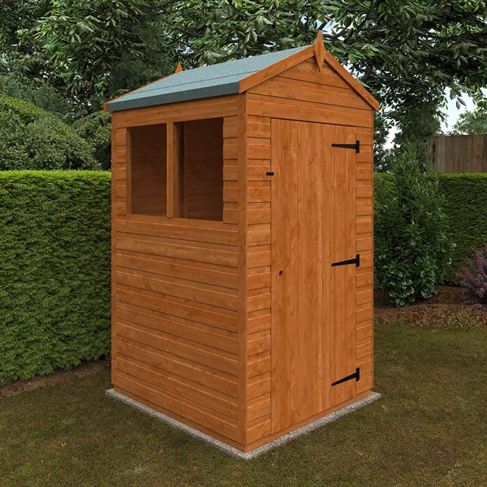 Buttercup Farm 4x4 Flex Apex 12mm Wood Play House in Burnt Orange and Grey, L123.8 x W115 x H209 cm – 2