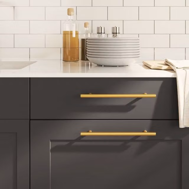 Berkfield Home Gold Stainless Steel Bar Cabinet Handles, 20 Pack, Length: 192 mm