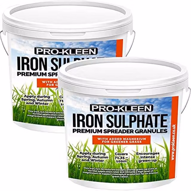 Pro-Kleen Iron Sulphate Spreader Granules with Magnesium and Seaweed, 2 x 2.5kg – 1