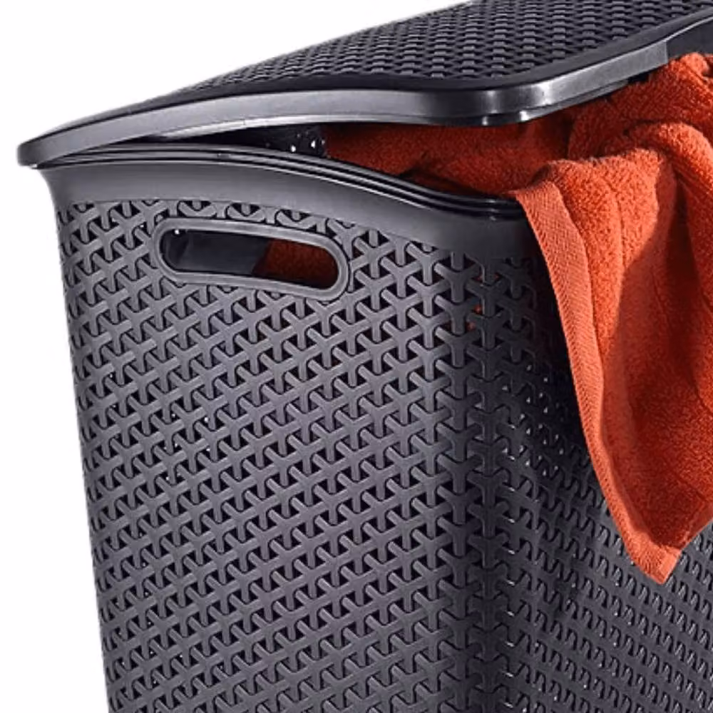 Curver My Style 55L Laundry Basket Hamper in Anthracite Grey – 2