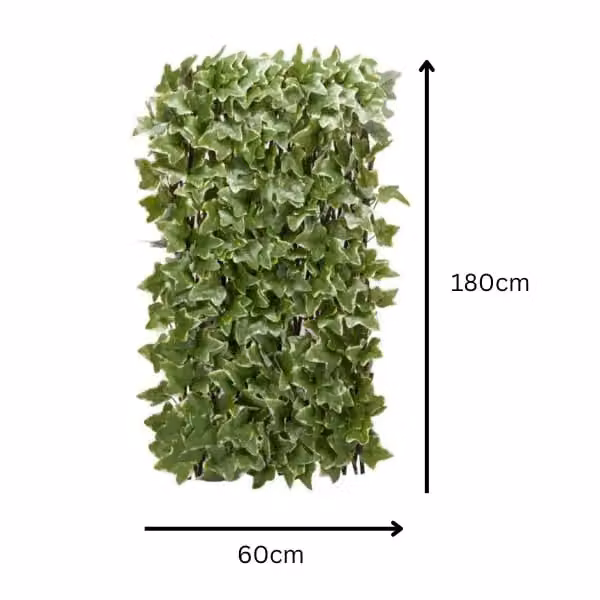 Marco Paul Artificial Ivy Leaf Hedge Wall Trellis, Green, H 180 x W 60 x D 60 cm – 2