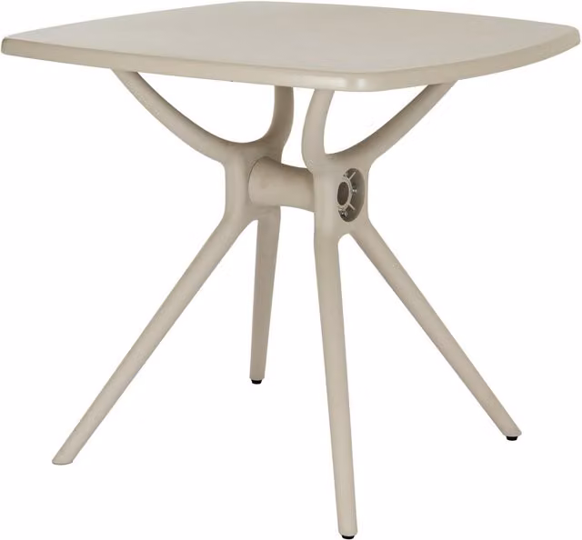 KDMK Alto Modern Square Outdoor Dining Table in Matt Grey, W/D/H: 80 x 80 x 80 cm