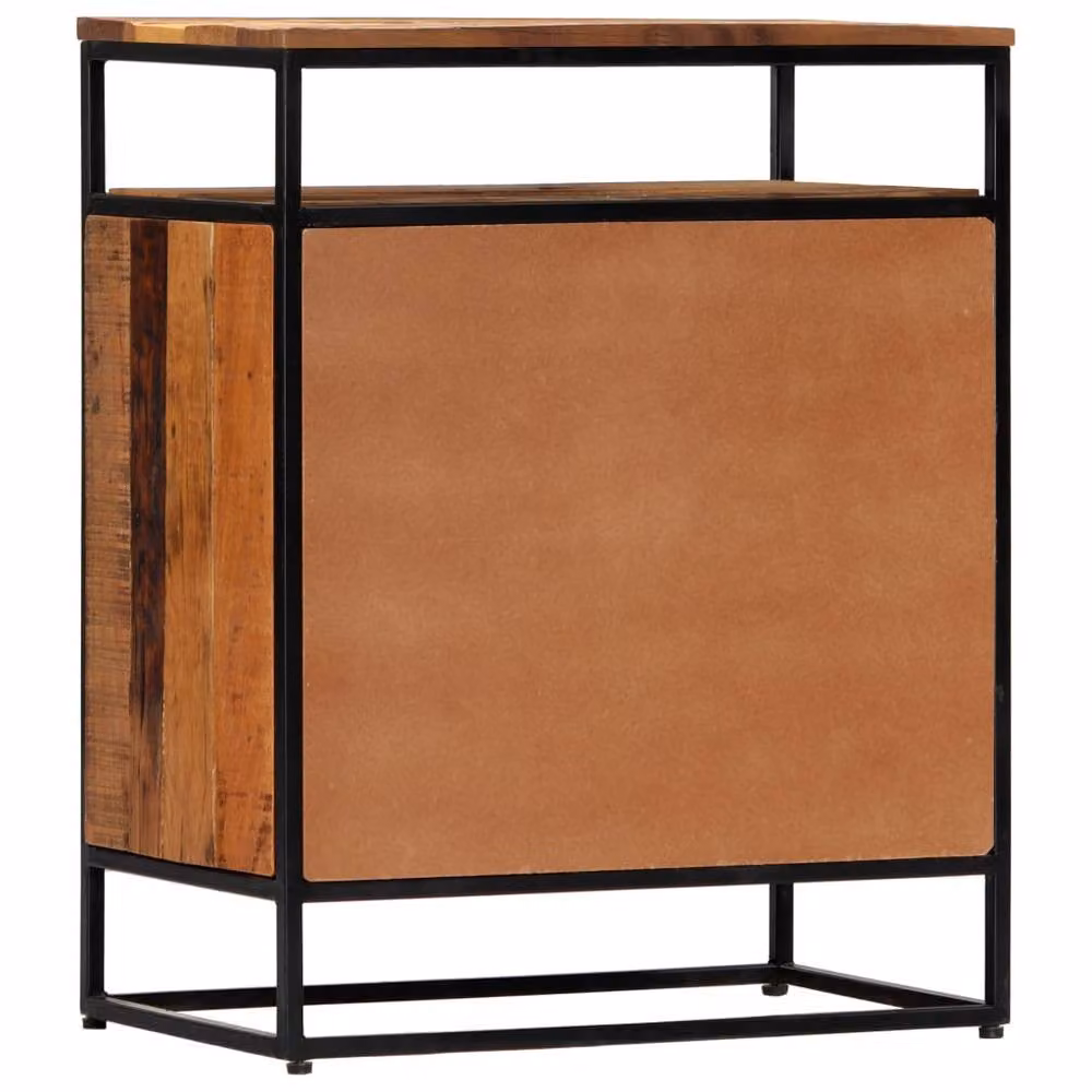 Berkfield Home Side Cabinet in Brown Solid Reclaimed Wood and Steel, W/D/H: 60 x 35 x 76 cm – 2