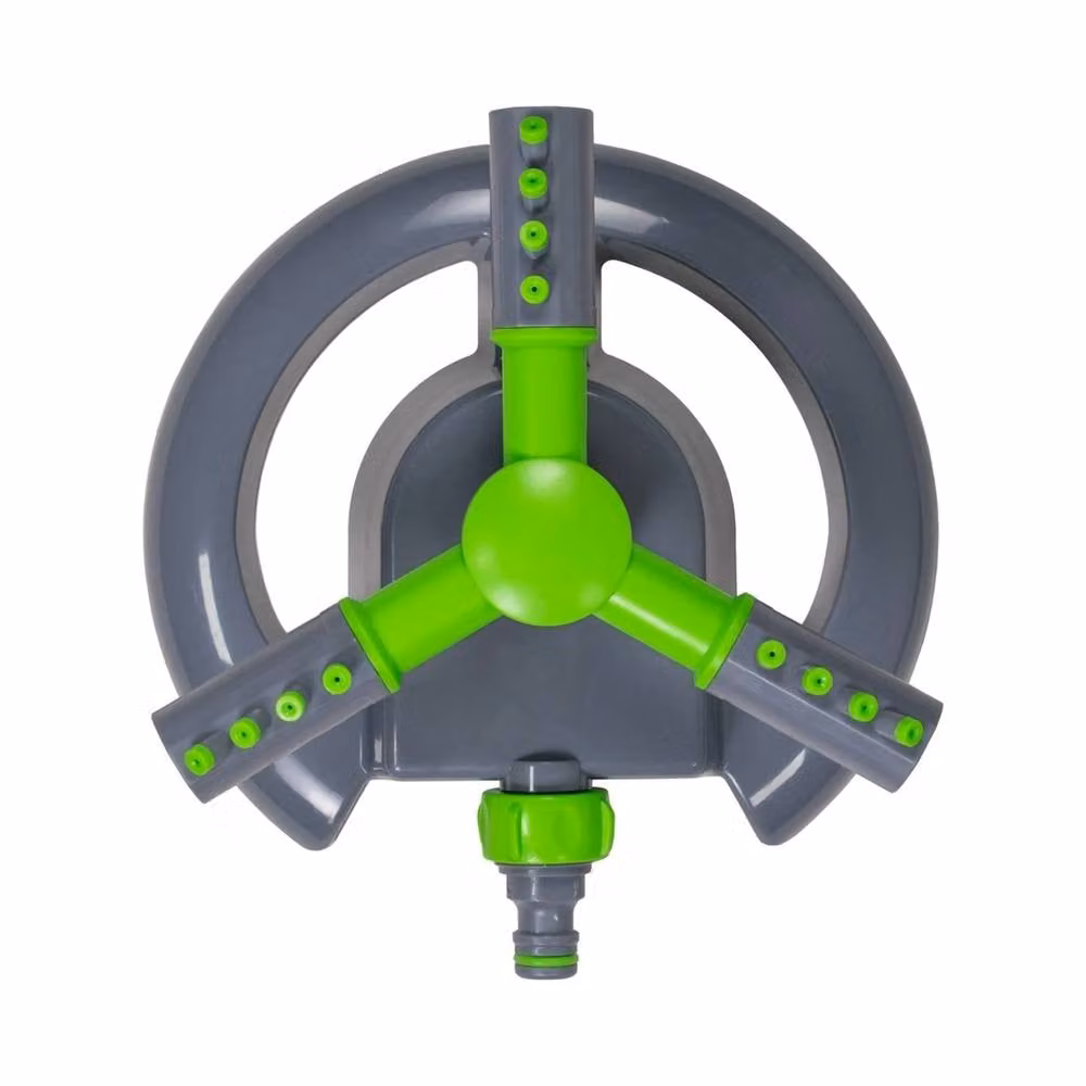 Nordara Rotating Three-Arm Lawn Sprinkler with Click Lock Garden Hose Pipe in Grey – 2