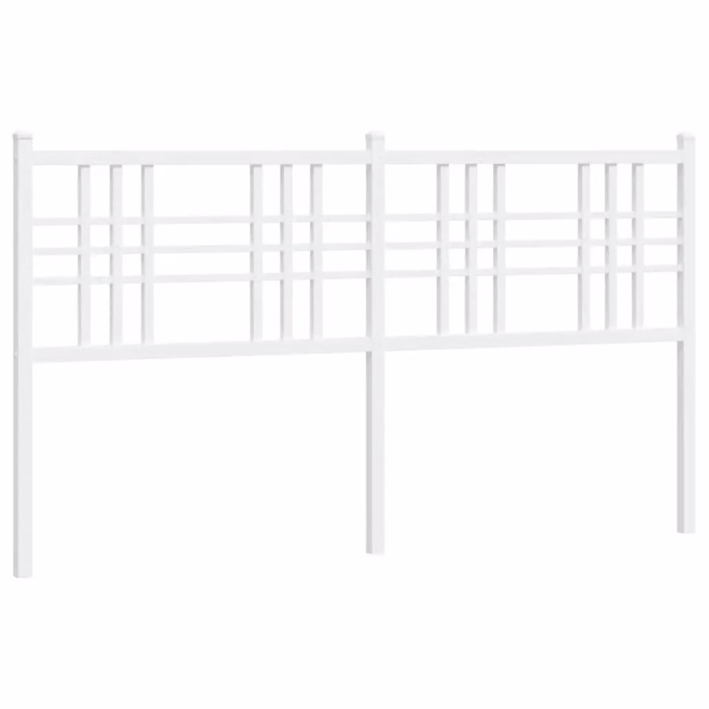 Berkfield Home Classic Metal Headboard in White, 160cm – 2