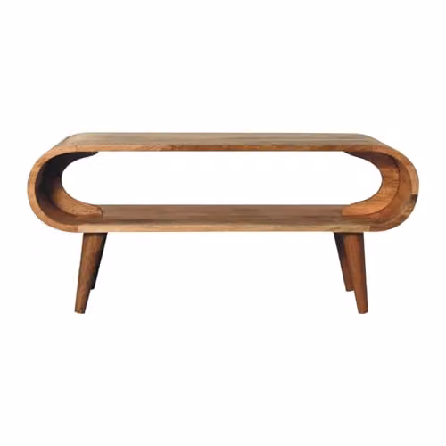 Artisan Furniture Mango Wood Scandinavian Style Coffee Table, Brown/Beige, W/D/H: 90.0 x 76 x 40 cm – 2