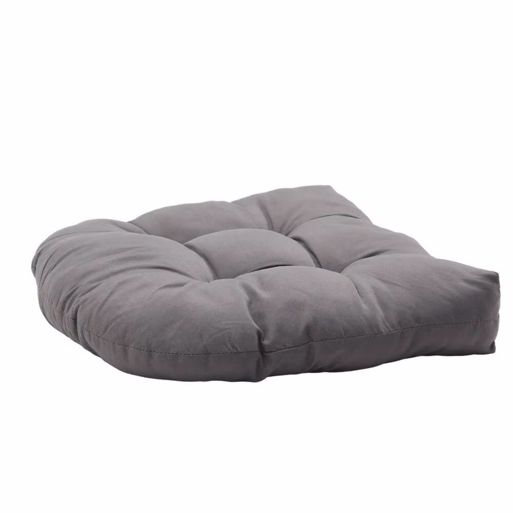 PAWNORA Dark Grey Square Dining Chair Cushions, Set of 2 – 2