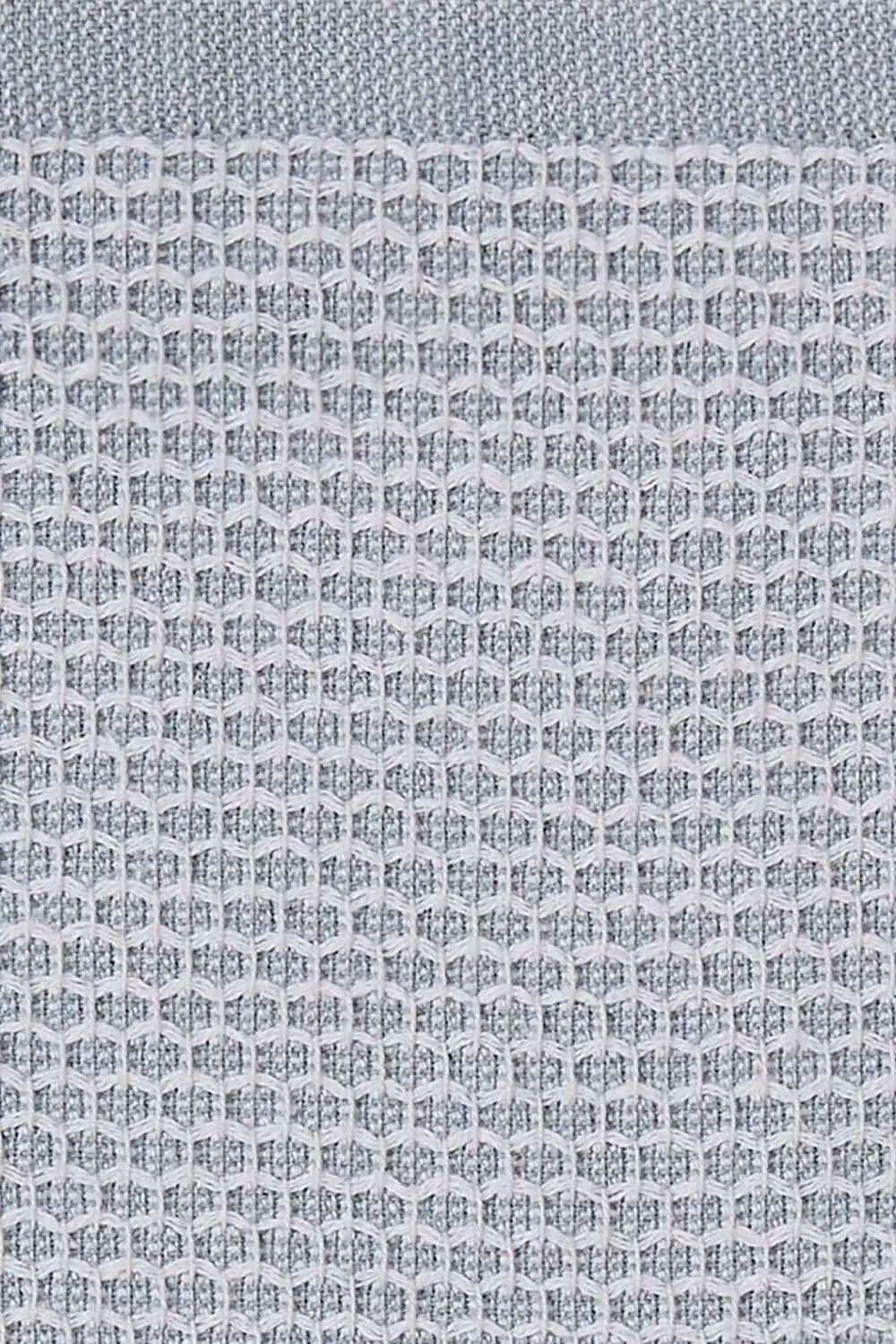 Murmur Ottie Cotton Waffle Pique Towel with Border in Green and Grey – 1