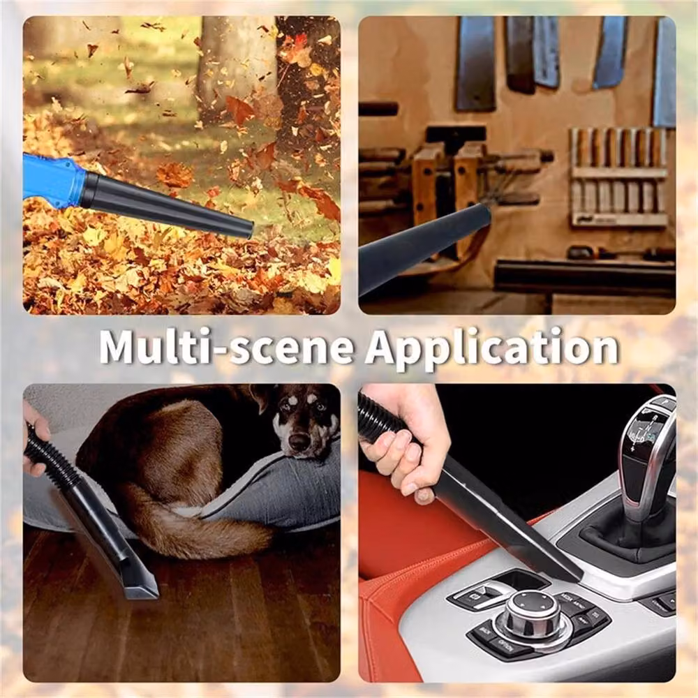 VOGREX 48V 2-in-1 Cordless Leaf Blower Vacuum with 2 Rechargeable Batteries in Blue – 6