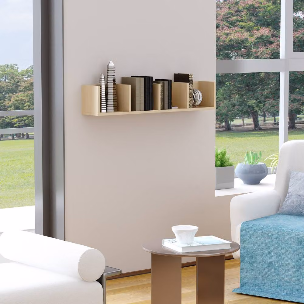 Rolipo 84 CD 56 DVD Blu-Ray Wall Mounted Media Storage Rack in Brown – 3