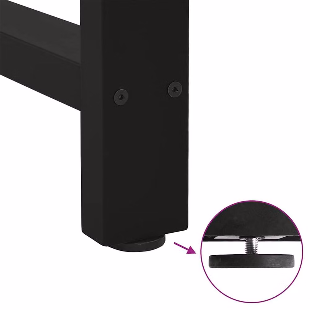 Berkfield Home Black Steel Coffee Table Legs, 2 Pieces, H: 100-101 cm x W: 40 cm – 5