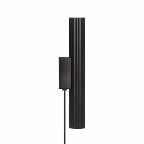 Nordlux Vico Black Metal Cylinder Wall Light for Hallways with GU10 Bulb Socket and Mains Connection – 1