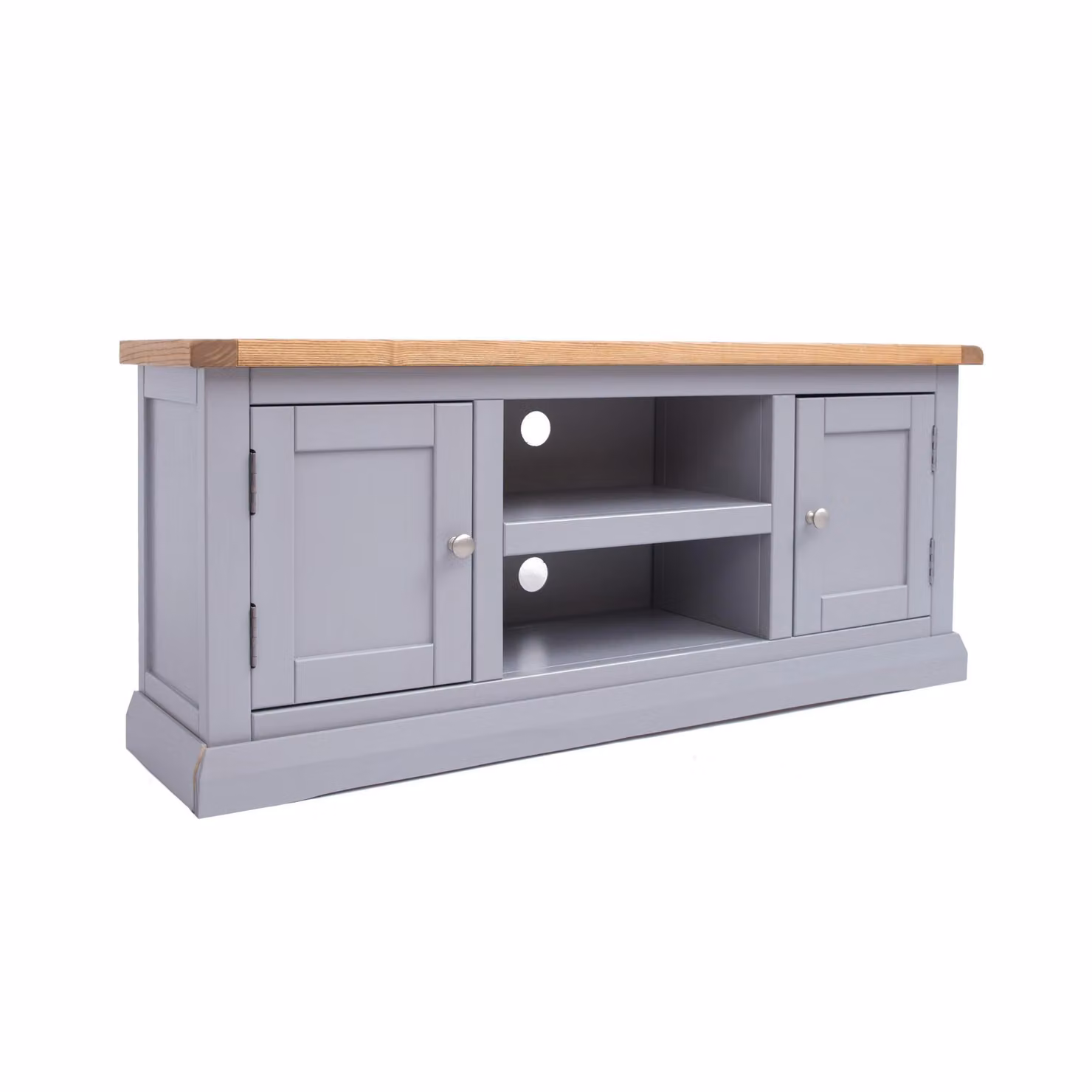 Cabinet Bits Rocca Grey 2 Door TV Cabinet in Waxed Ash Wood – 2