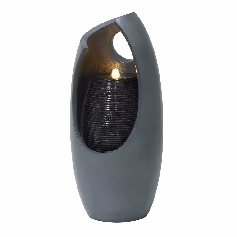 Monstershop Radiant Falls Electric Water Feature Cascade in Grey, W/D/H: 71.5 x 31.0 x 31.0 cm – 4