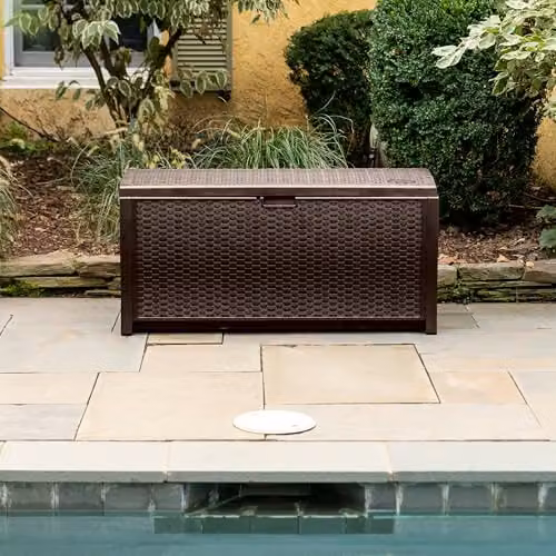 Rowlinson Missouri 375L Storage Box in Java Brown, W127 x D65 x H65 cm – 2