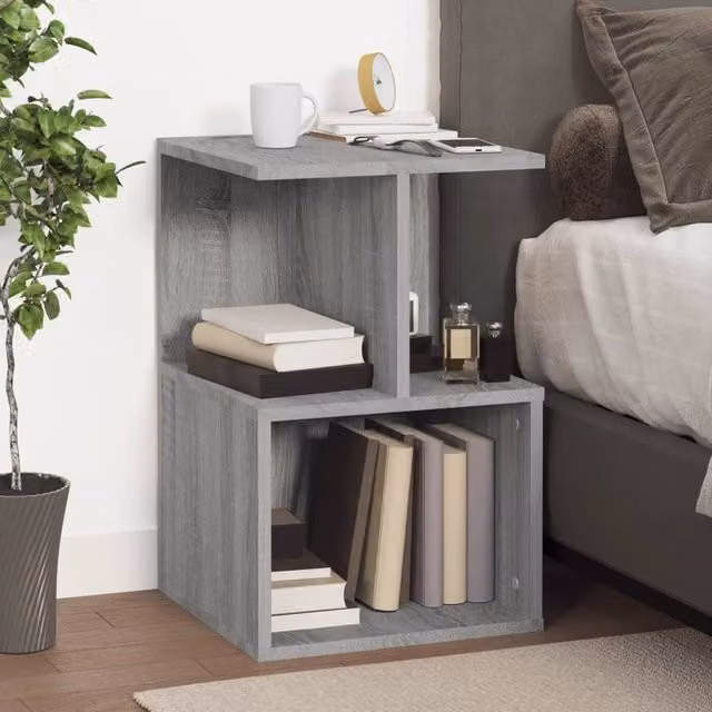 Berkfield Home Elegant Bedside Cabinets, 2 Piece Set in Grey Sonoma, W/D/H: 35 x 35 x 55 cm – 1
