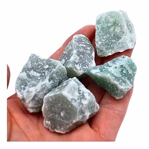 KDMD Green Jade Raw Organic Stones, 500 g