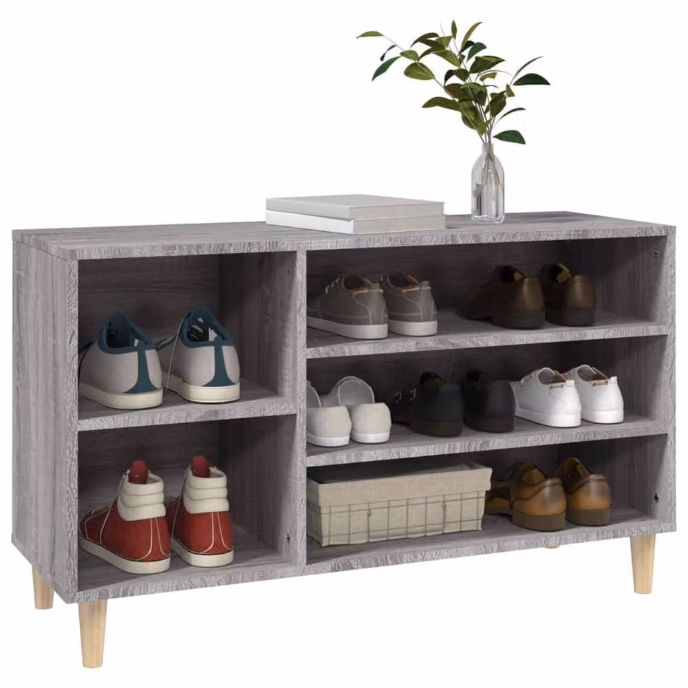 Berkfield Home Grey Sonoma Shoe Cabinet with Integrated Seat, W/D/H: 102 x 36 x 60 cm – 3